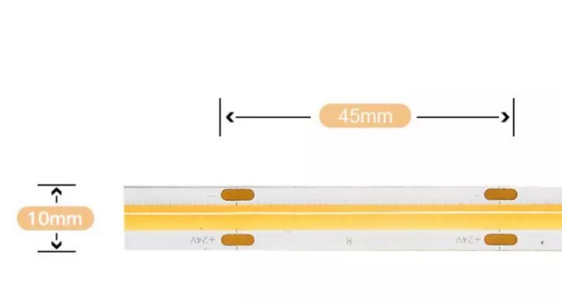 180 degree dc24v flexible cob led strip light 5