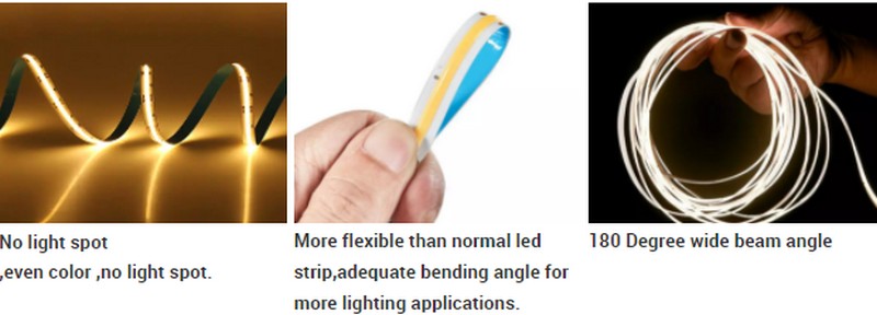 180 degree dc24v flexible cob led strip light 6