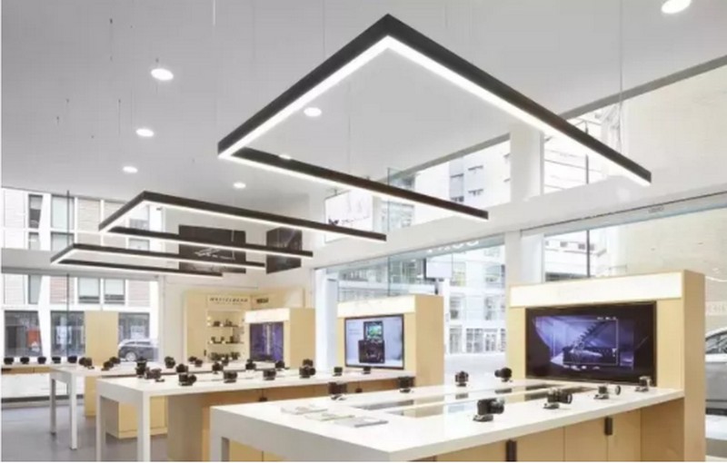 modern ceiling linear light system led office linear light chandeliers & pendant lights surface chandelier install use 7