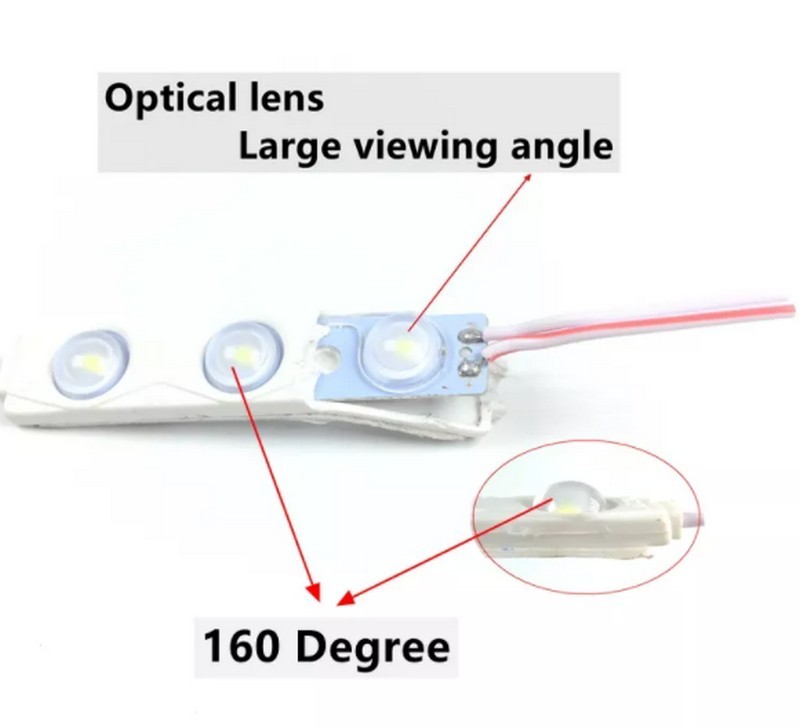 ac110v ac220v module 2w injection 2835 3 led light lens waterproof led module 4