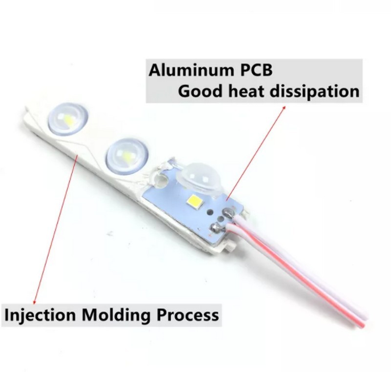 ac110v ac220v module 2w injection 2835 3 led light lens waterproof led module 5