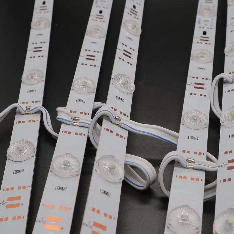 12V Led Strip Light With Lens Diffuse Reflection Smd3030 12Leds Per Meter Led Lattice Back Light